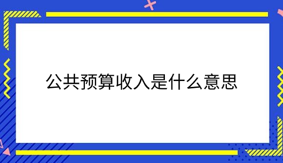 公共预算收入是什么意思？.png