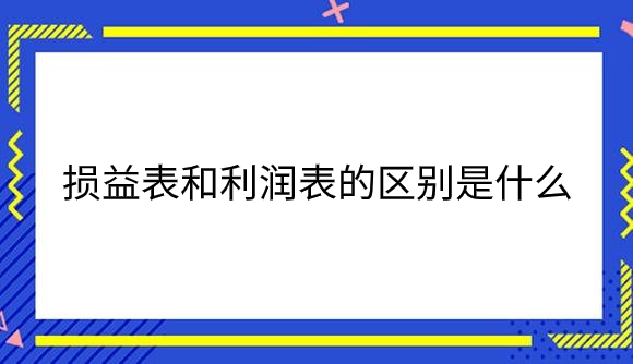 损益表和利润表的区别是什么.png